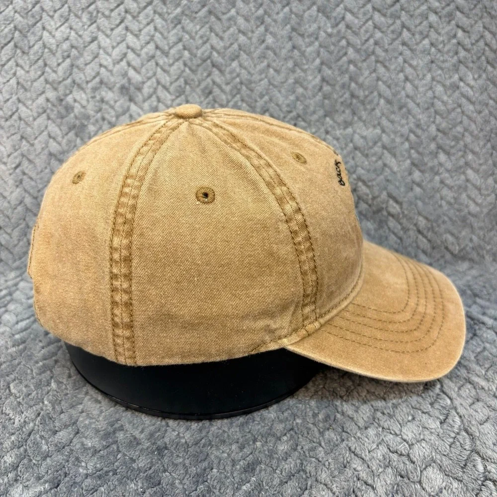 Back to Nature Camper Van Embroidered Dad Hat Beige Washed Cotton Baseball Cap